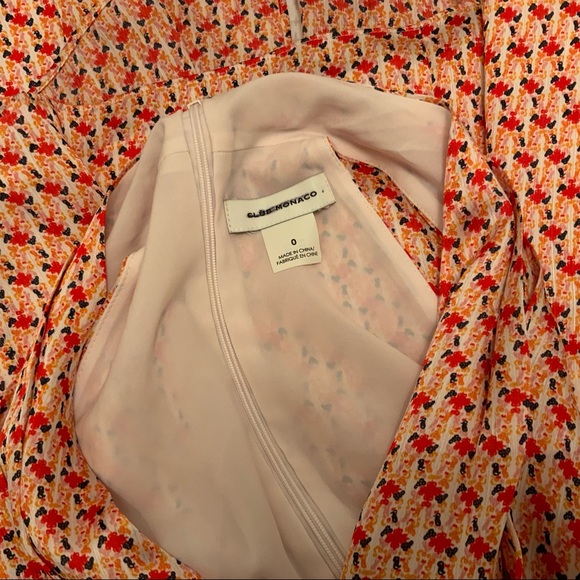 Club Monaco Dress Crisscross Halter Neckline Abstract Asymmetrical Size 0 - Picture 10 of 11